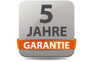 5 Jahre Garantie.