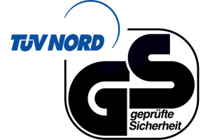 TÜV Nord, GS geprüfte Sicherheit.